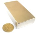 Neodym Magnet, Block 60 х 30 х 12 mm (N38), Ni+Cu+Ni (Nickel)