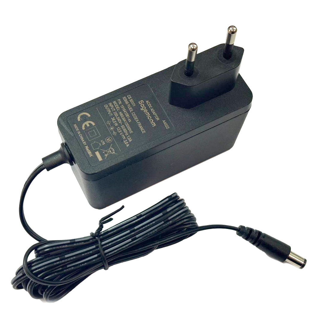 Блок живлення з вилкою 36W 12V, роз'єм:2.5x5.5мм, NBS36K120300VE