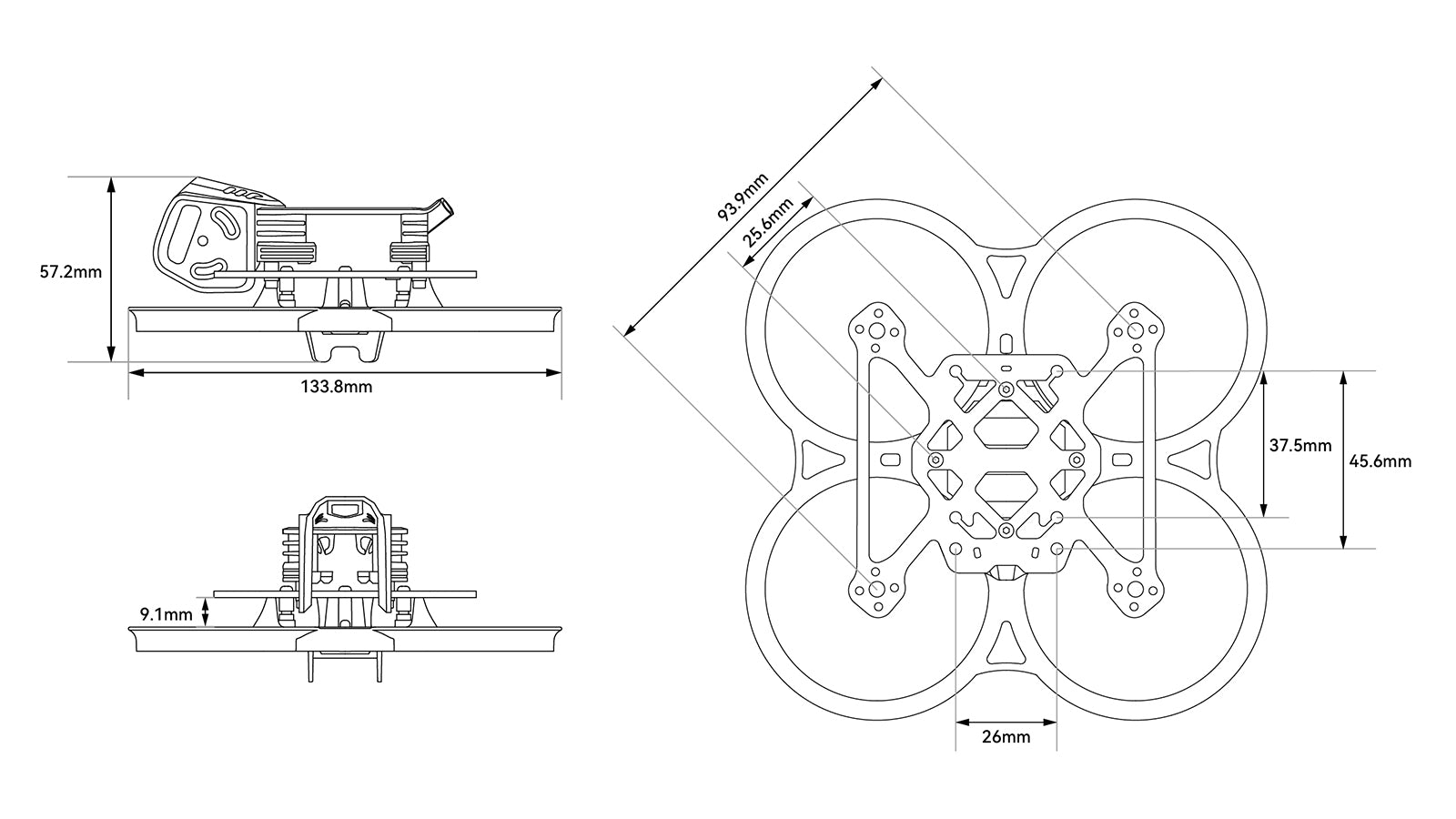 Рама Pavo20 Pro II Brushless Whoop O4 Air Unit Pro