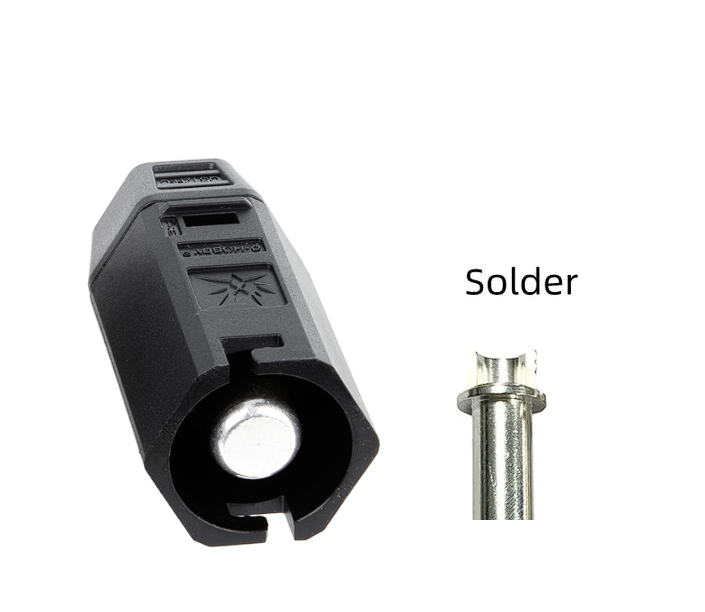 QS12H роз'єм (QS,  тато, чорний, під пайку)