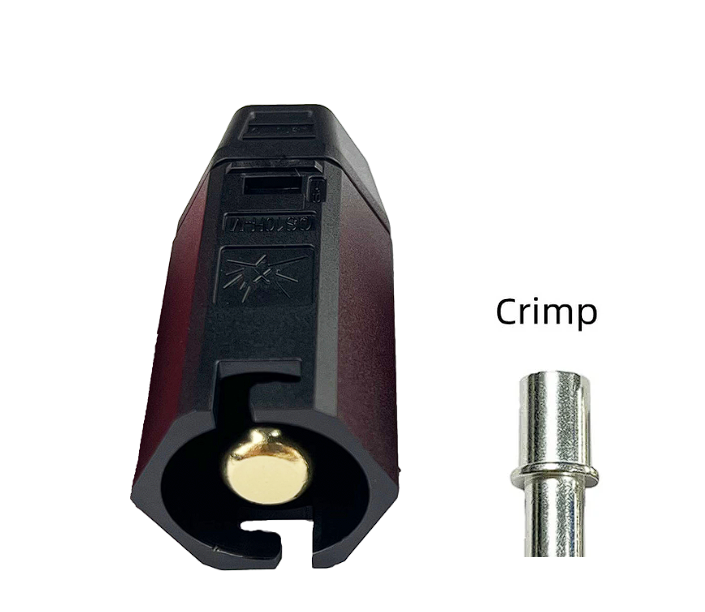 QS6H роз'єм (QS,  тато, червоний, під обжим)