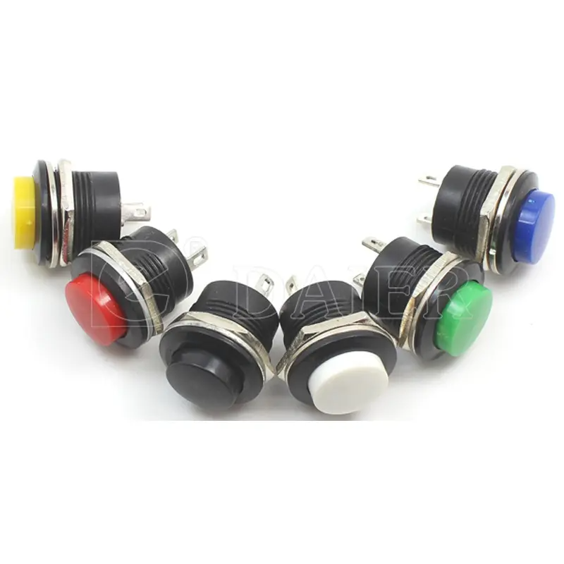 Кнопка без фіксації, R13-507 Black Button