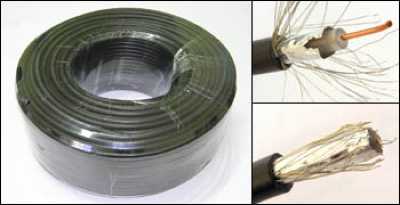 koaxial Kabel RG-58 (48 Sehne, 0.813 Copper + PE + Al.foil + 0.12x48 tinned copper + PVC)