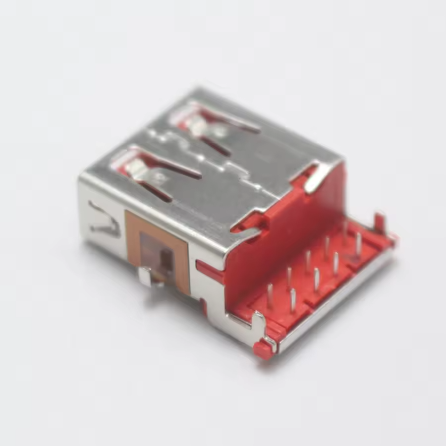 Гніздо горизонтальне Red Female USB 3.0