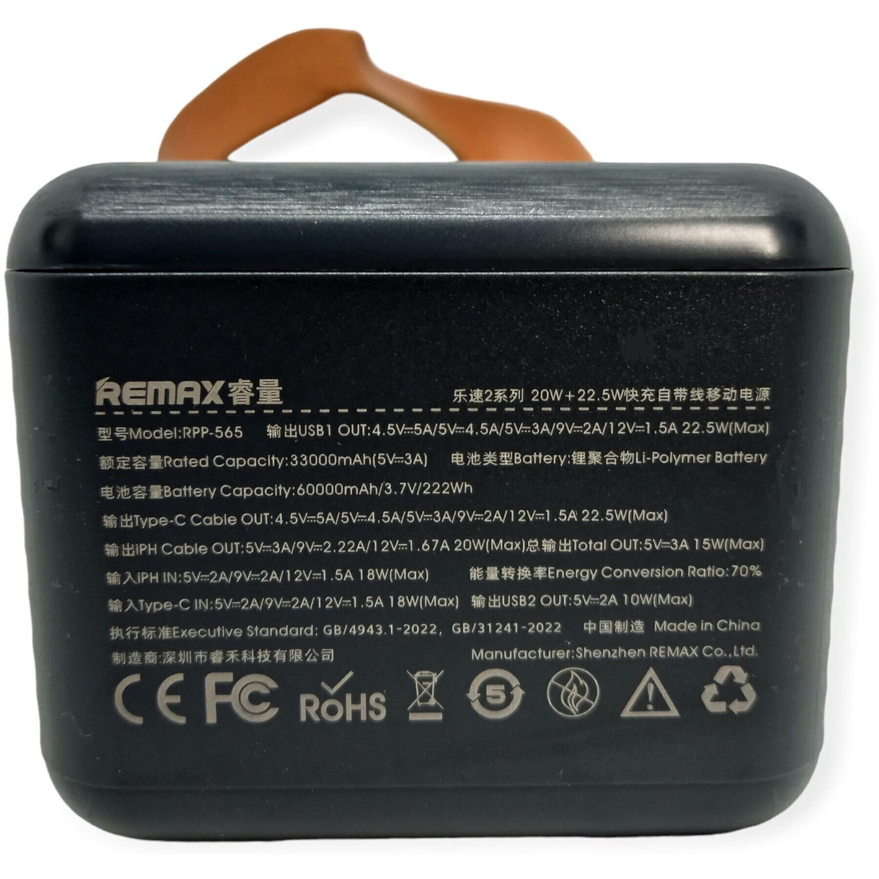 Power Bank Remax RPP-565 60000mAh, сірий