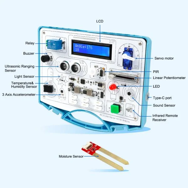 Set All-in-one Starter Kit for Arduino Common Board Design Kit with 15 Sensors and 21 Lessons