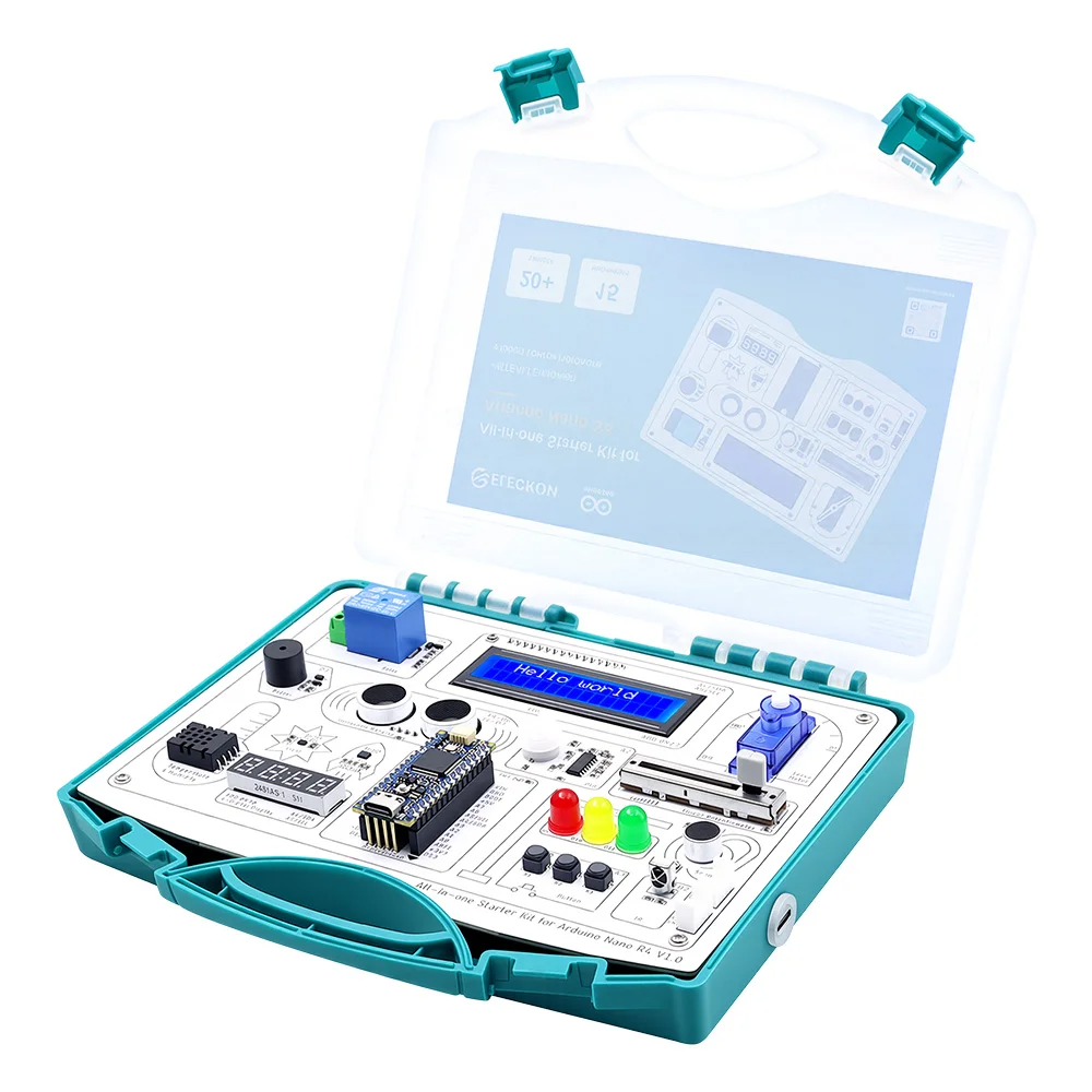 Set All-in-one Starter Kit for Arduino NANO R4 with 20 lessons and 16 modules