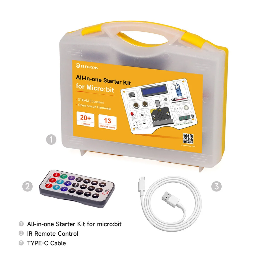 Set All-in-one Starter Kit for Micro:bit with Common Board design: 13 Modules and 21 Lessons (Micro:bit nicht enthalten)