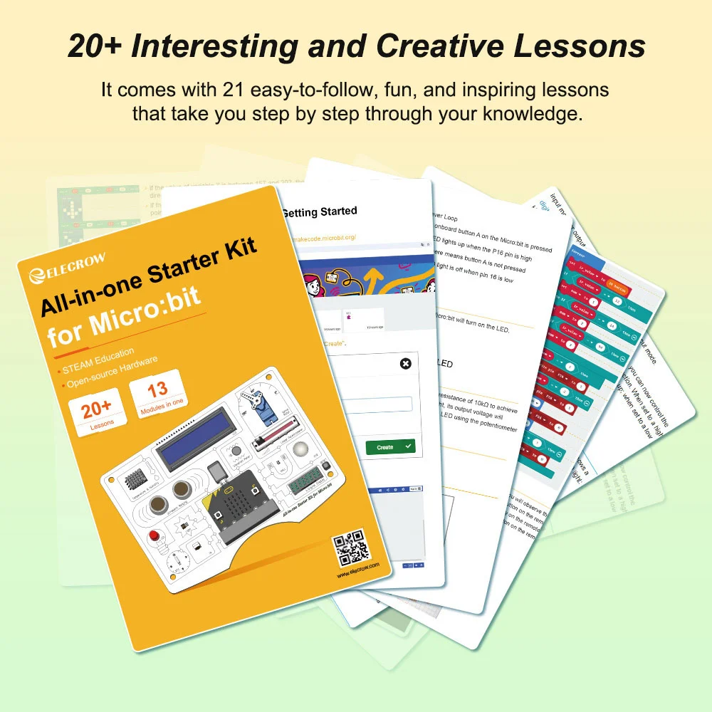 Set All-in-one Starter Kit for Micro:bit with Common Board design: 13 Modules and 21 Lessons (Micro:bit nicht enthalten)