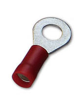 VR1-4S (34145 TE CONNECTIVITY) Ring-; M4; O:4,3mm; 0,3?1,4mm2; Crimp; auf Draht; rot