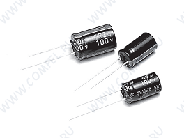 100uF 350V SH 18x40mm (ECAP 100/350V 1840 105C SH Yageo) (Elektrolytkondensator)