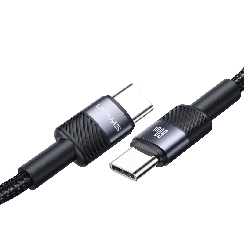 SJ724 60W Aluminum Alloy Data Cable Type-C To Type-C - SY Series 1.2M (SJ724USB01 Tarnish – USAMS)