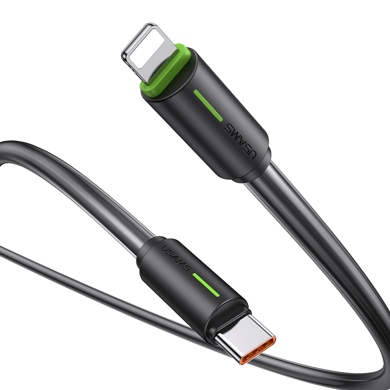 SJ735 30W Type-C To Lightning Bicolor Charging & Data Cable--YR Series 1m (SJ735USB01 Black – USAMS) SJ735 30W Type-C To Lightning Bicolor Charging & Data Cable--YR Series 1m (SJ735USB01 Black – USAMS)