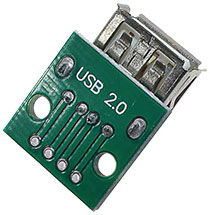 Роз'єм USB 2.0 Female на платі
