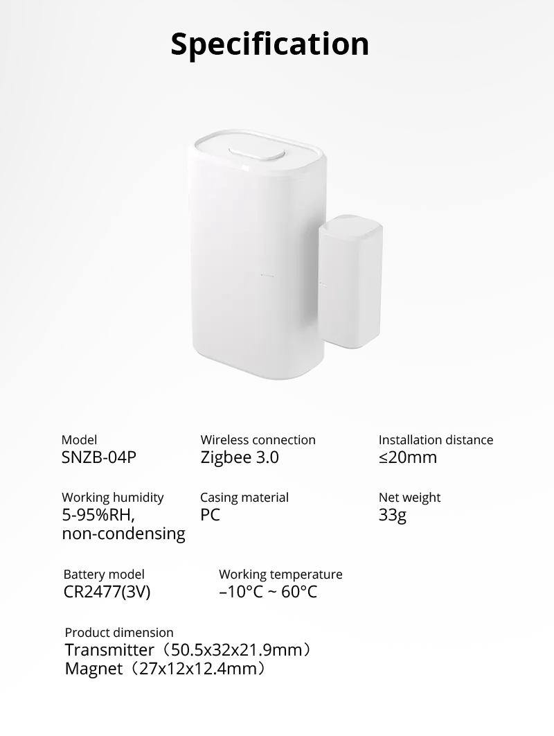 SNZB-04P Security alarm (Sonoff)