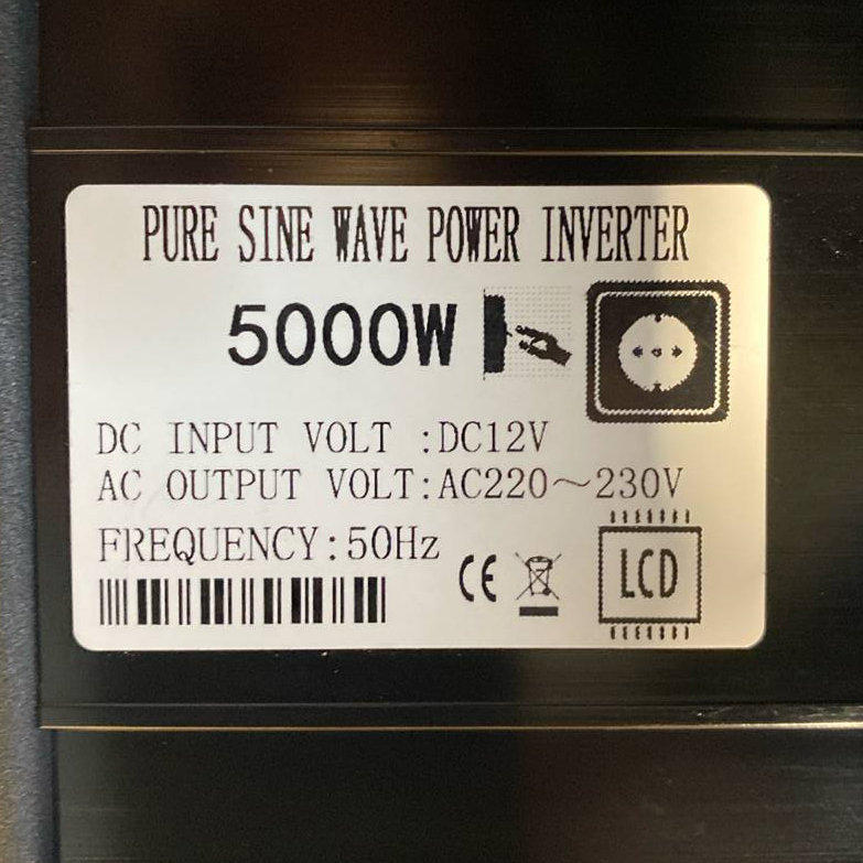 Інвертор 5000W 12V→230V чиста синусоїда, LCD (SP-12/220-5000L – Swipower)