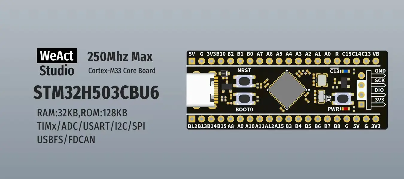Entwicklungsboard STM32H503CBU6 (WeAct Studio)