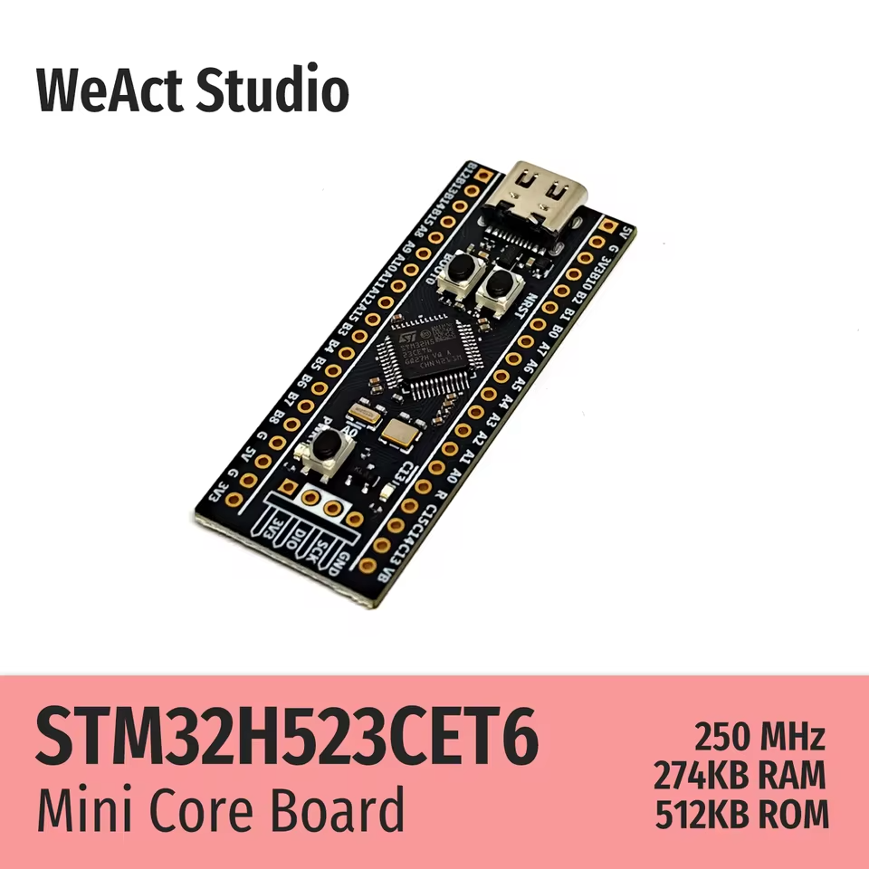 Налагоджувальна плата STM32H523CET6 (WeAct) Налагоджувальна плата STM32H523CET6 (WeAct)