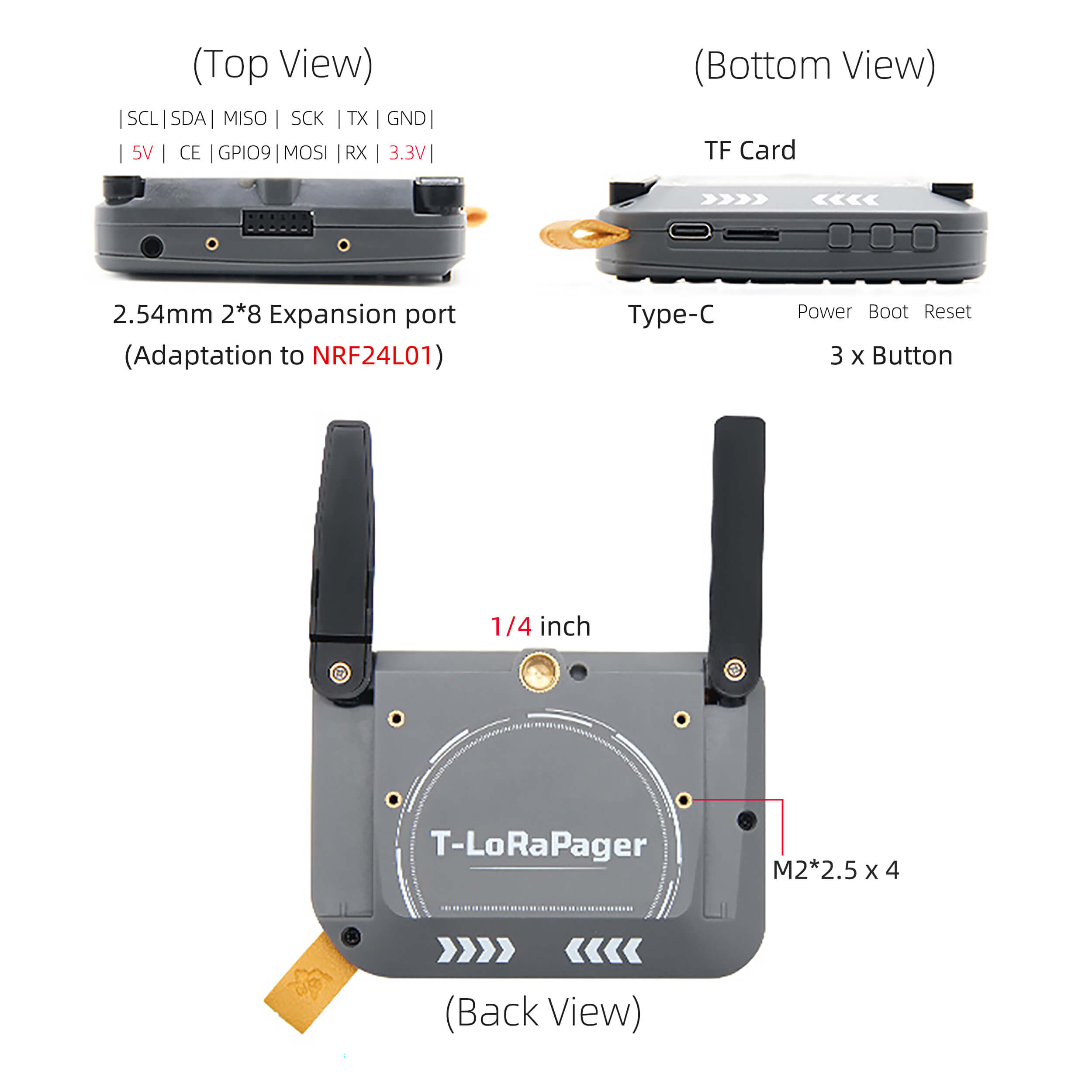 Модуль LILYGO® T-LoRa Pager ESP32-S3 SX1262(868MHz) Модуль LILYGO® T-LoRa Pager ESP32-S3 SX1262(868MHz)