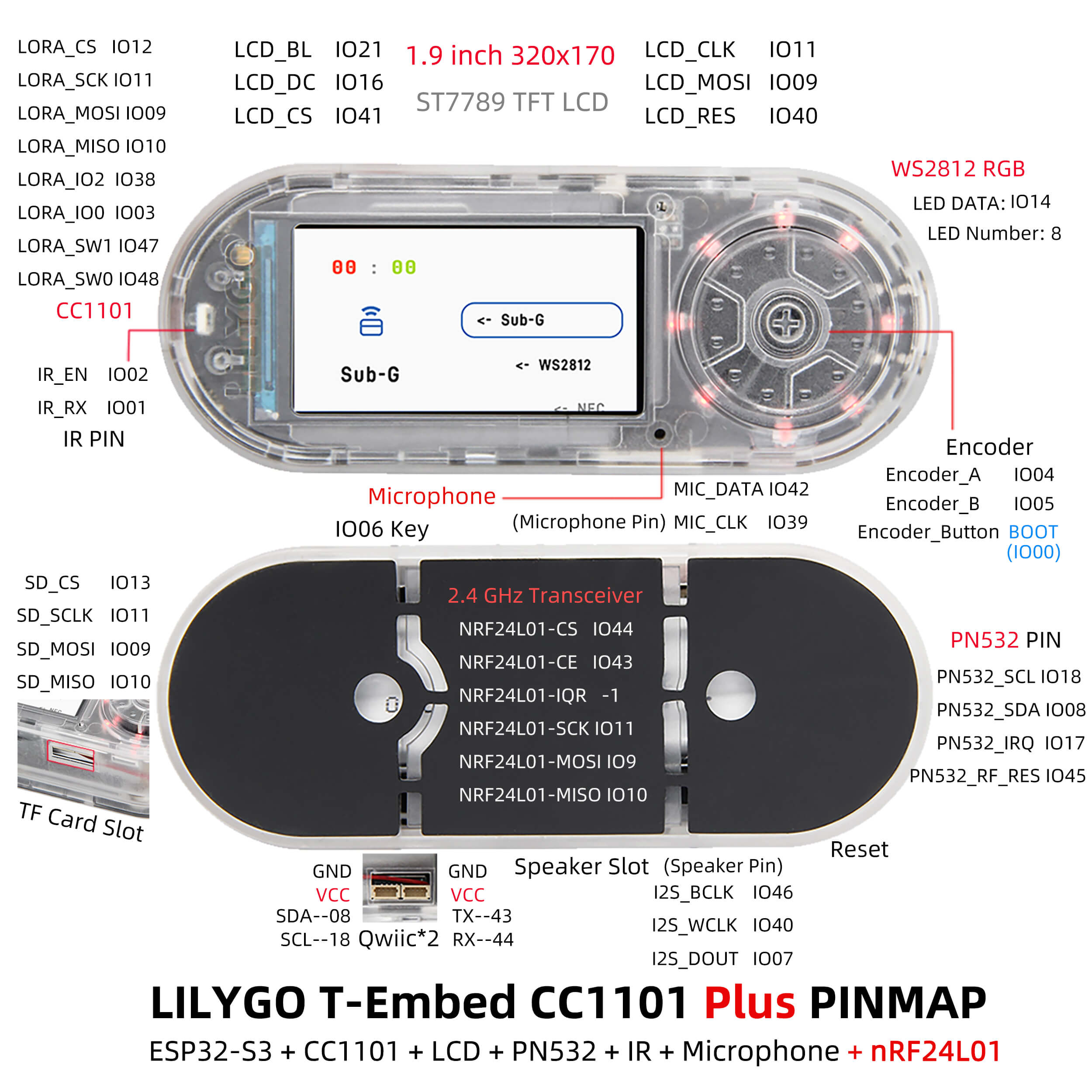 T-Embed CC1101 Plus Internal Antenna Modul (K268)