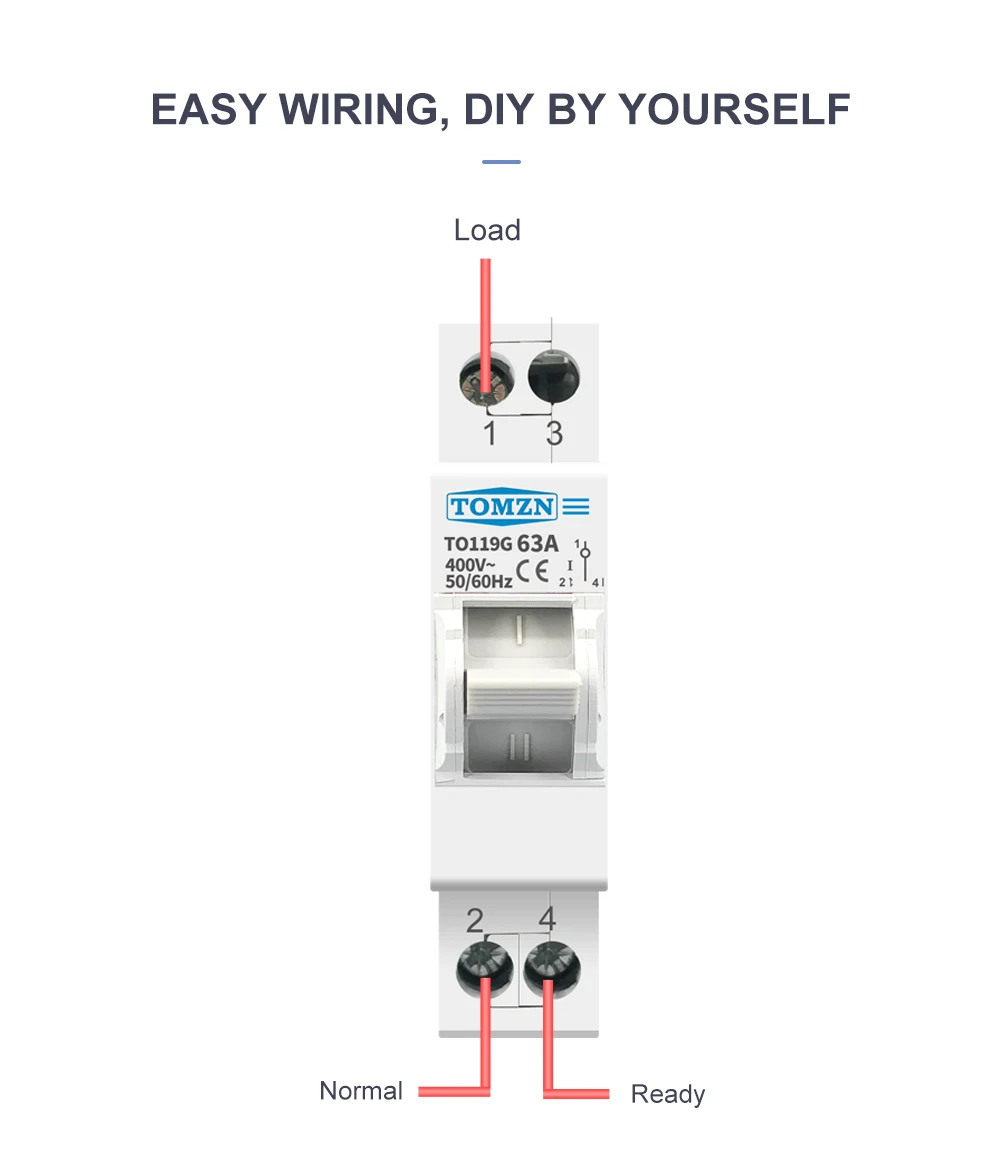 MTS Dual Power Manual Transfer Isolating Switch  Interlock Circuit Breaker TO119G 63A(TOMZN)