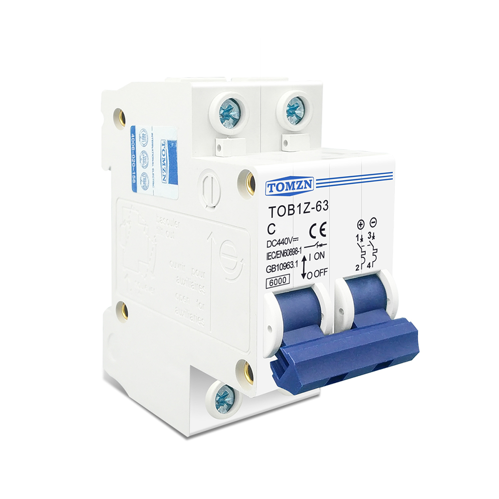 Автомат захисту постійного струму 2P 10A 440V MCB (TOB1Z-63 10A - TOMZN) Автомат захисту постійного струму 2P 10A 440V MCB (TOB1Z-63 10A - TOMZN)