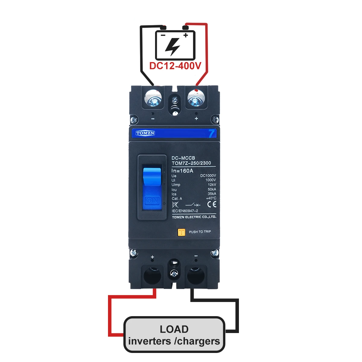 Leitungsschutzschalter "DC" 1000V TOM7Z-125/2300 125A Leitungsschutzschalter "DC" 1000V TOM7Z-125/2300 125A