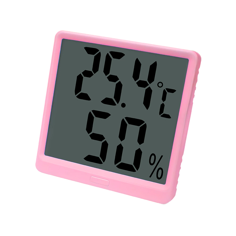 Термометр с гигрометром PZEM-027 (Peacefair), розовый