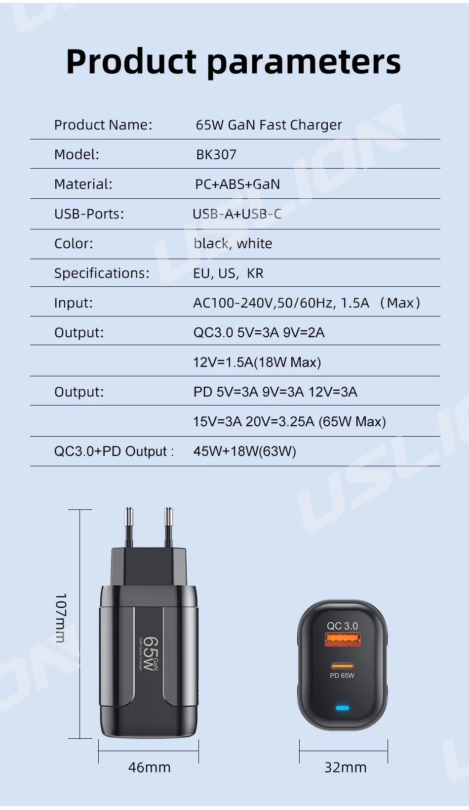 Зарядний присрій 65W UD7602