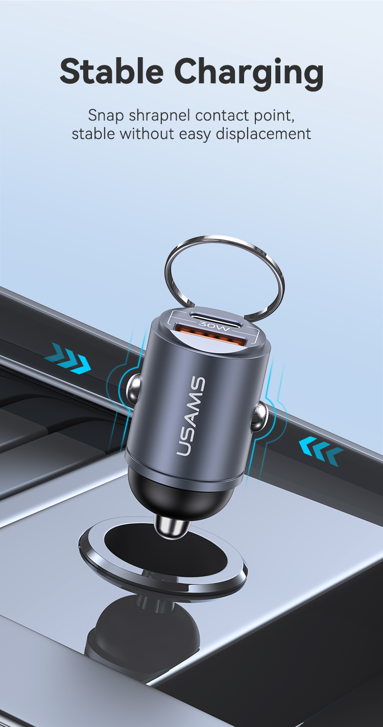 Автомобільний зарядний пристрій US-CC206 30W (USAMS)
