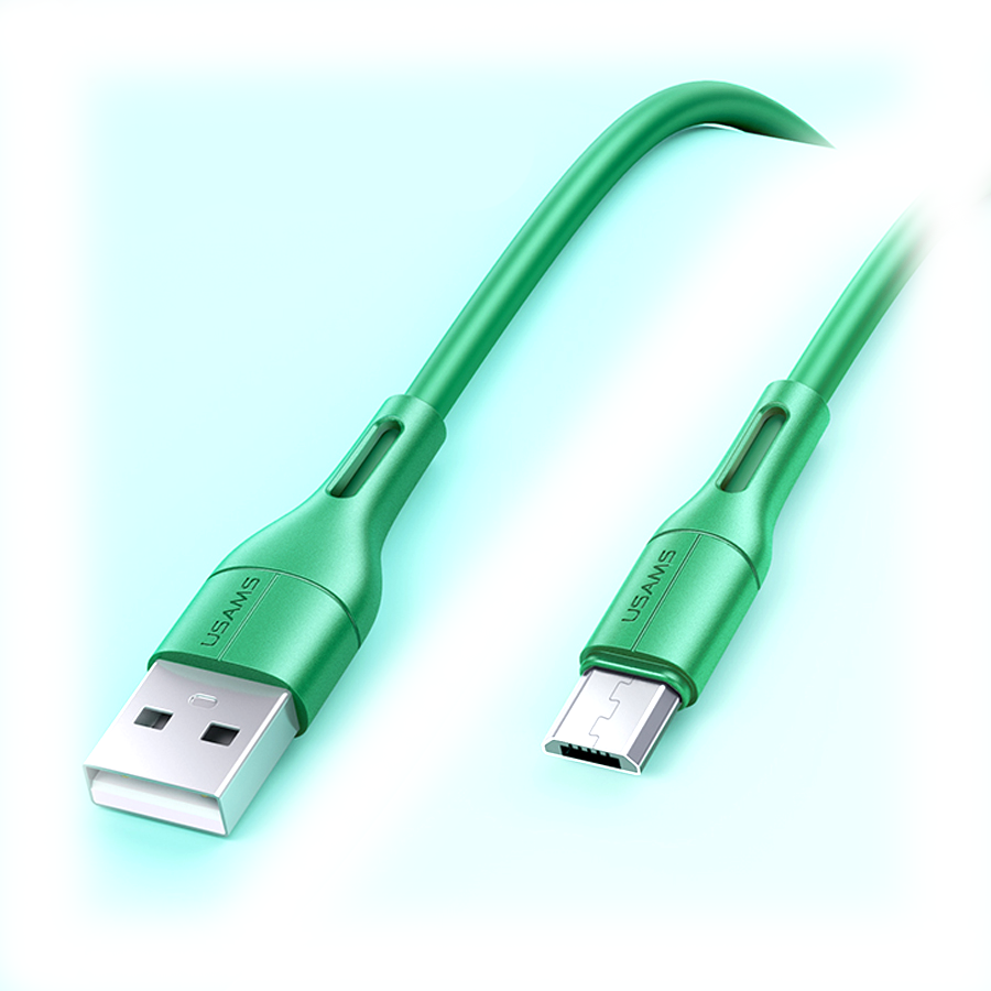 Кабель USB Micro 2A 1m, зелений (US-SJ502 – USAMS)