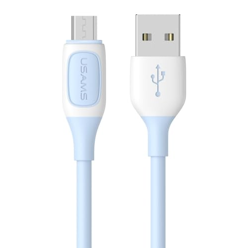 Кабель USB Micro 2A 1m, блакитний (US-SJ597 – USAMS)