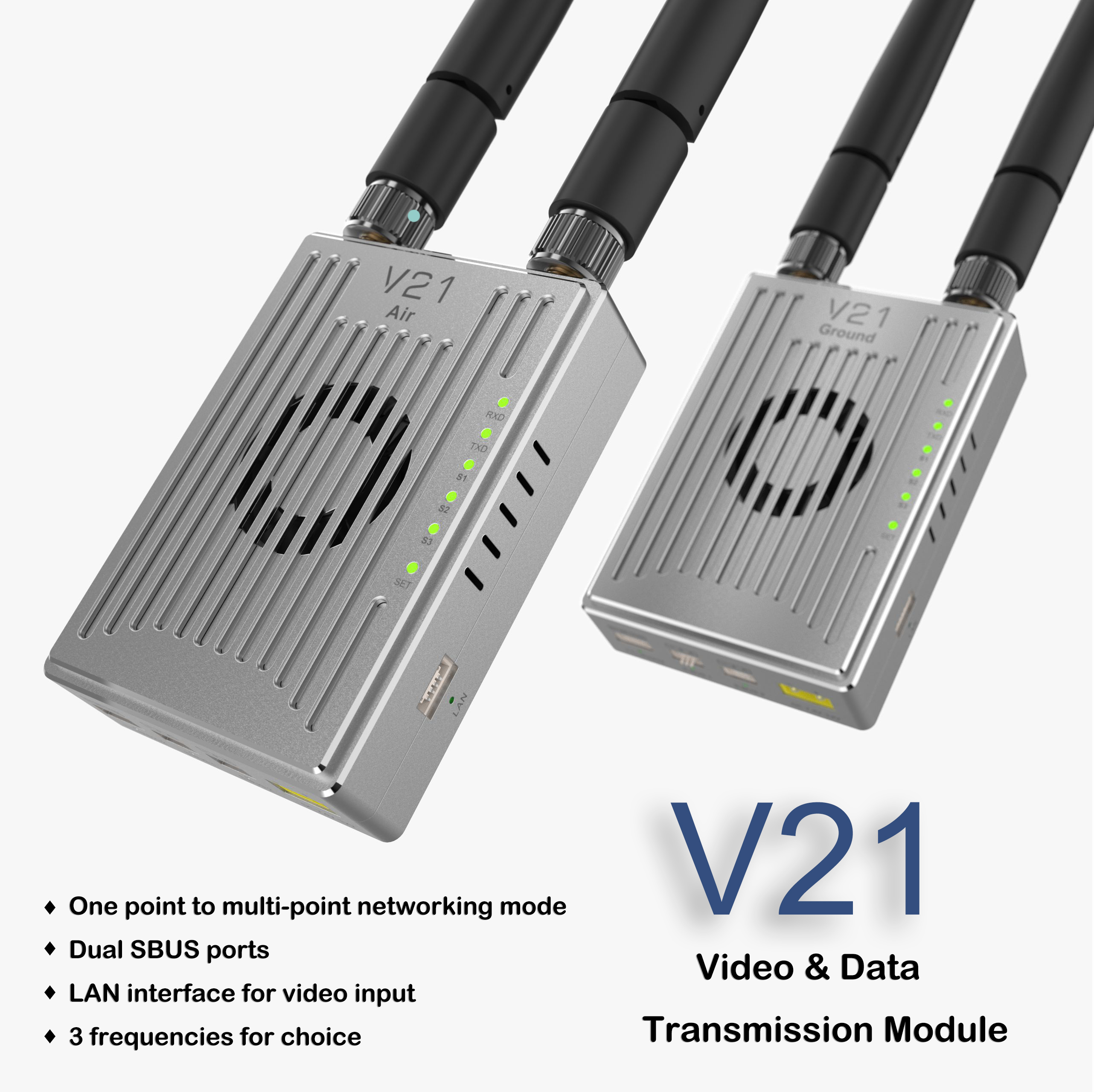V21 Video & telemetry & RC link (10km grade)