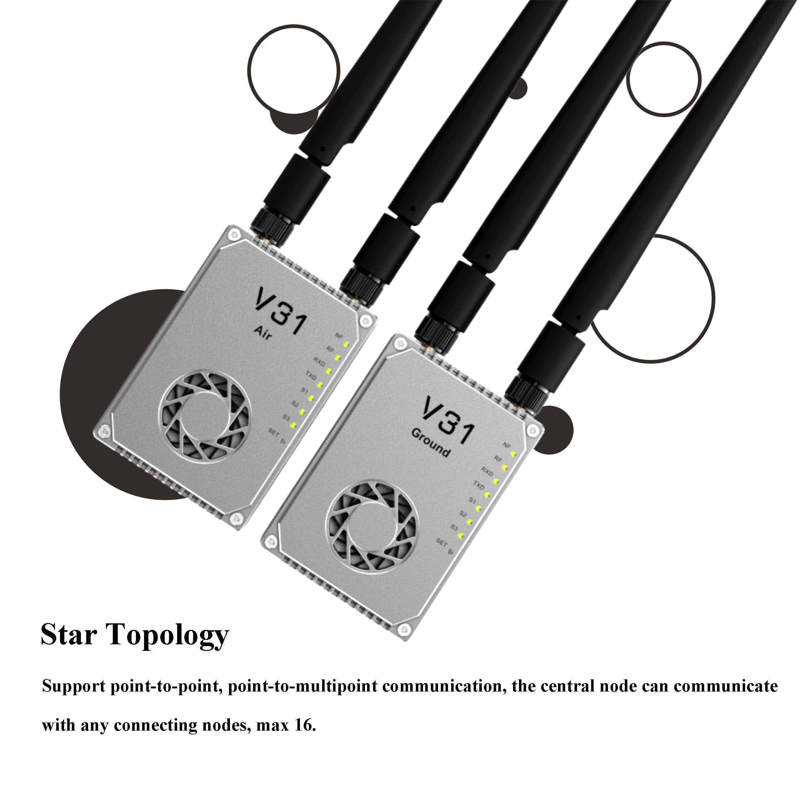 V31 Plus Video & telemetry & RC link (30km grade)