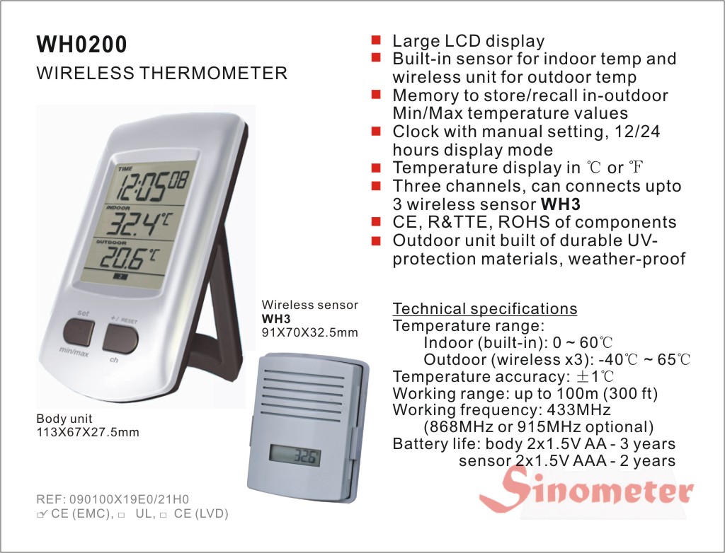 Thermo-Hygrometer WH0200