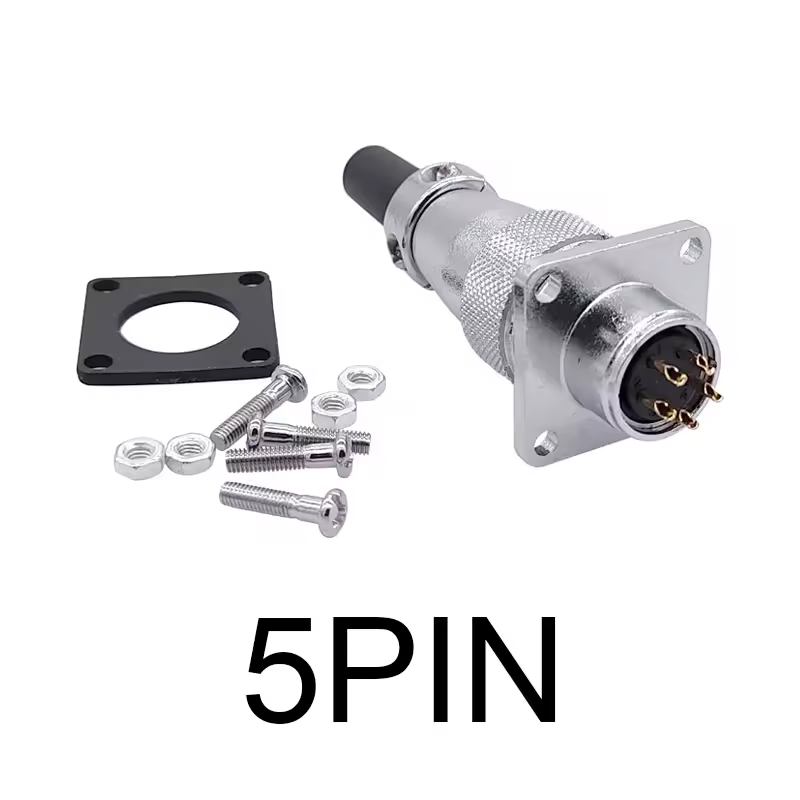 Роз'єм WS16-5, комплект "мама"+ "тато", квадратний фланець