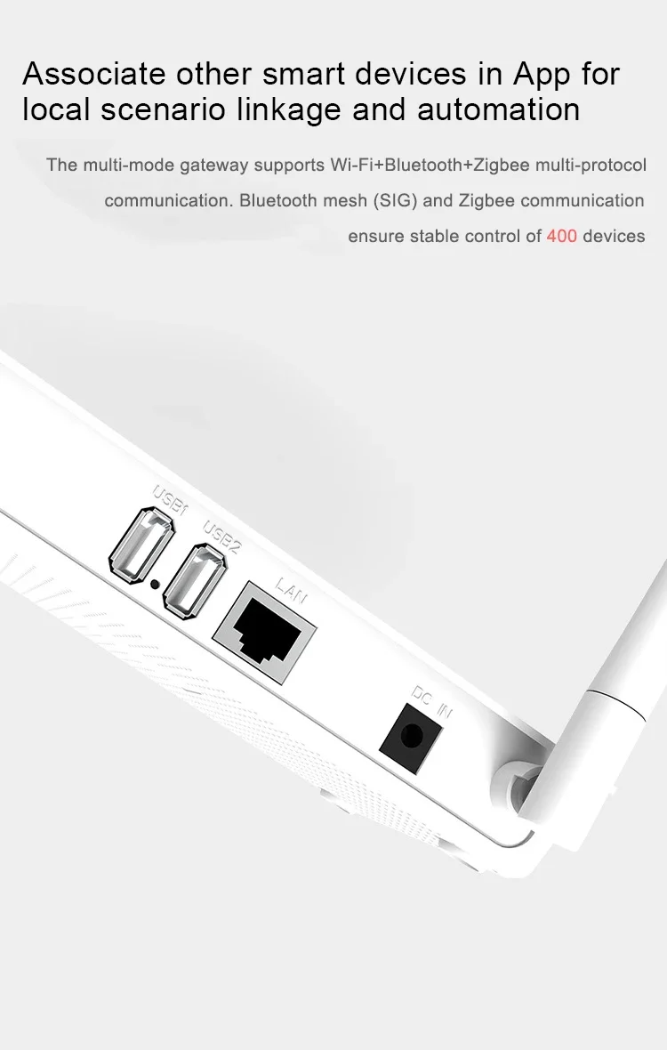 X5 Zigbee 3.0 Hub Bluetooth із розеткою мережевого кабелю