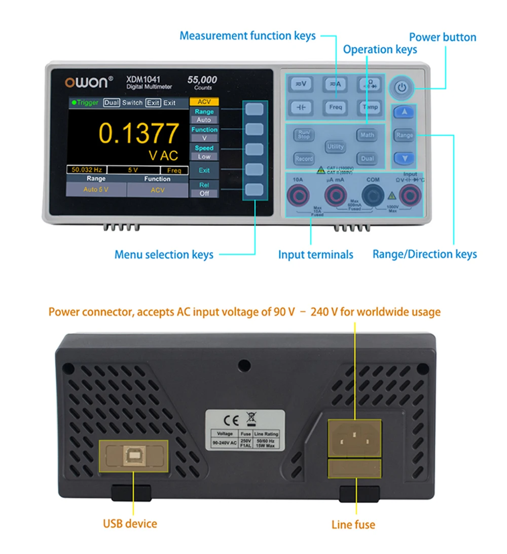 Мультиметр цифровий настільний, XDM1041