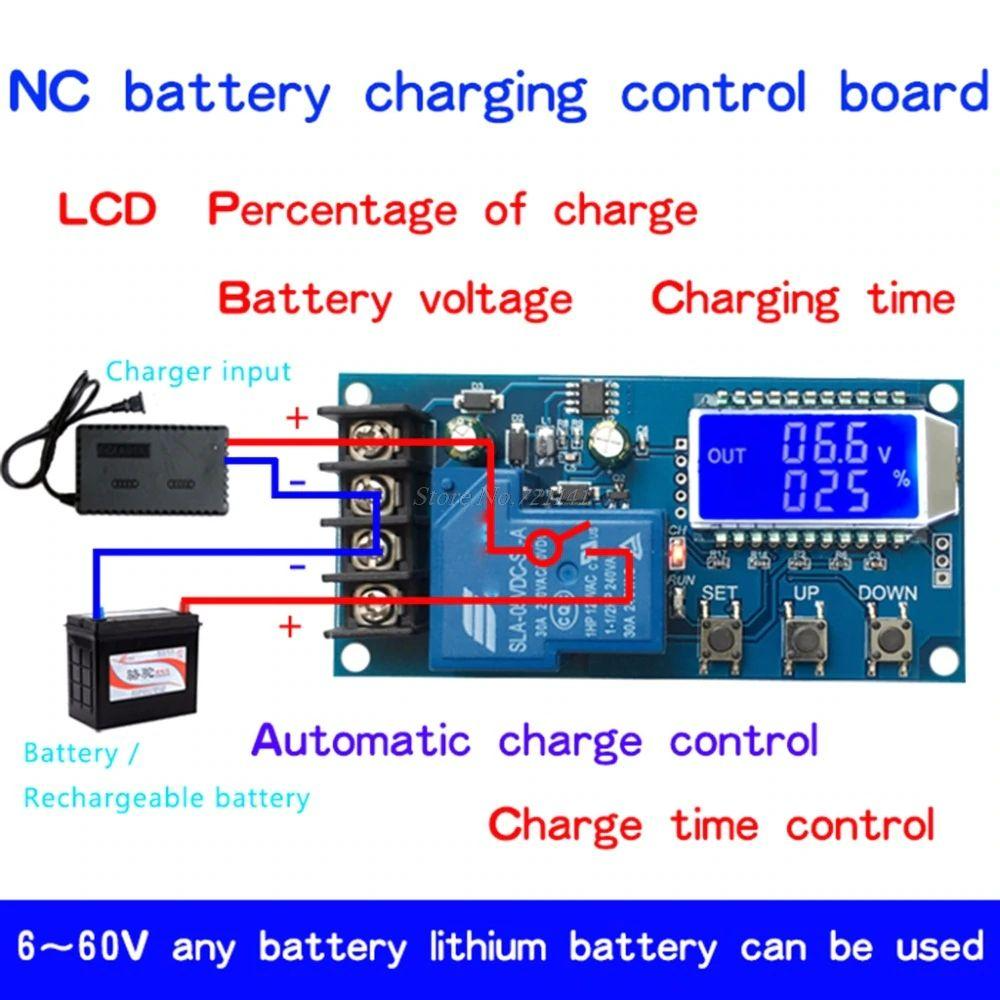 XY-L30A蓄电池电瓶充电控制模块 数字充满断电过充保护开关6-60V