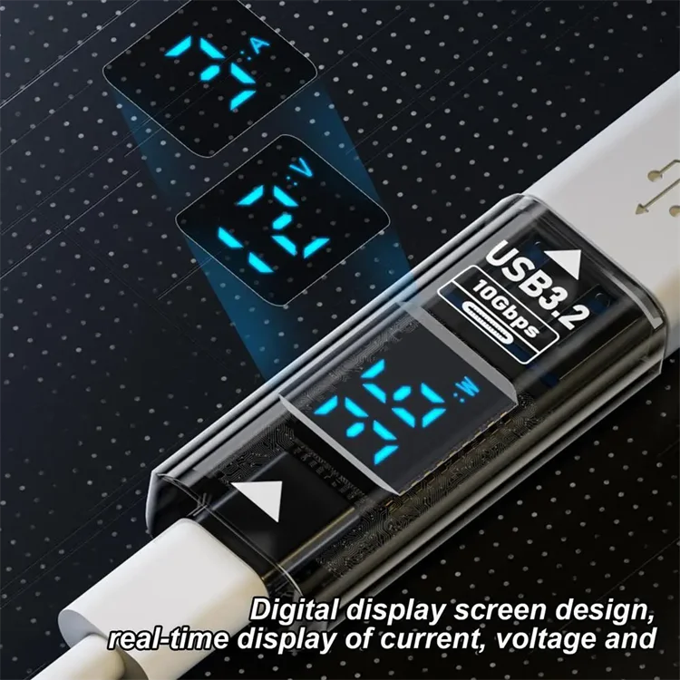 Адаптер OTG з USB type-C на USB-A 3.2, 36Вт, з дисплеєм
