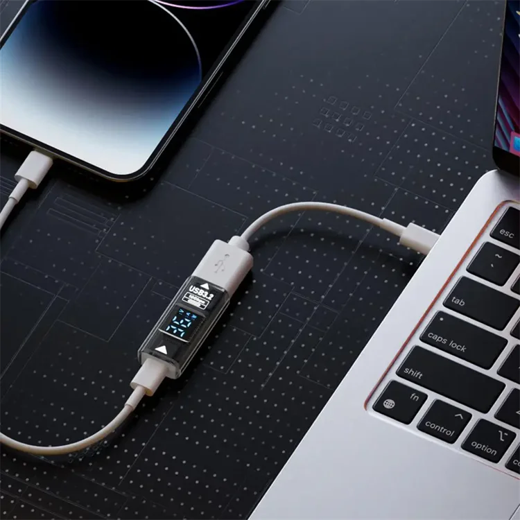 Адаптер OTG з USB type-C на USB-A 3.2, 36Вт, з дисплеєм