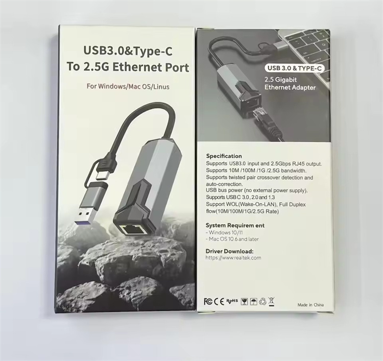 Адаптер USB3.0/Type-C у Ethernet port 2.5G
