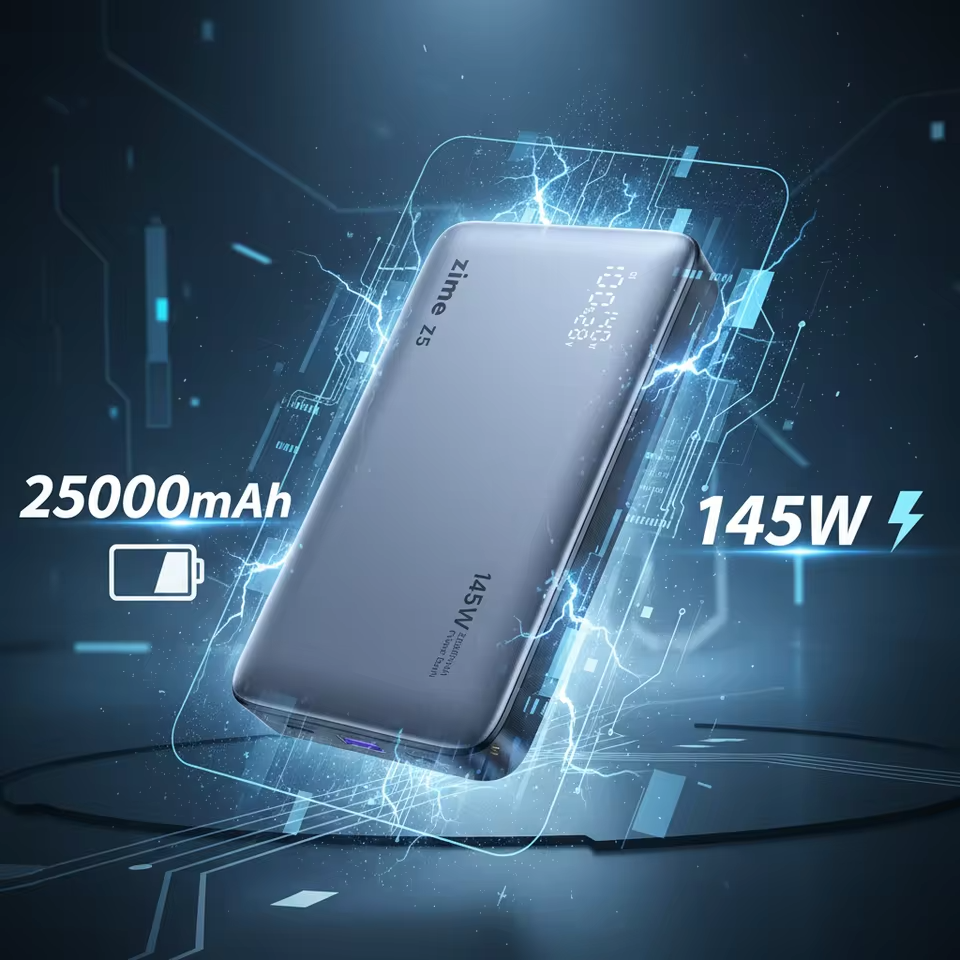 Power Bank 25000mAh 90Wh (14000mAh @ 5V/6A) 145W max Black (Z5 – zime)