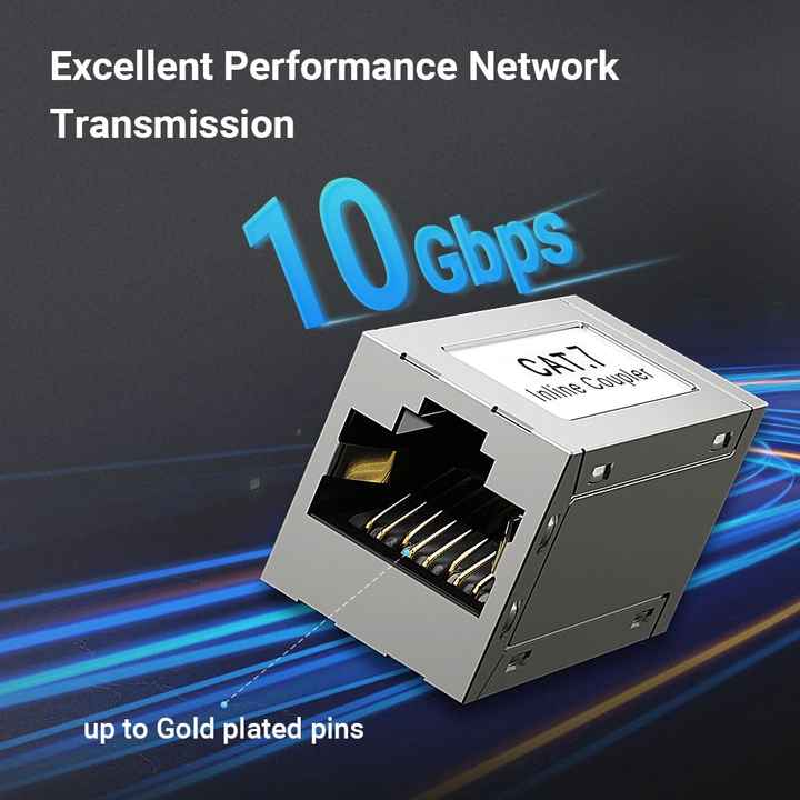 Адаптер RJ45 "мама", подовжувач мережевого провода 10Gbps Cat7 ZTC7-Z06 Адаптер RJ45 "мама", подовжувач мережевого провода 10Gbps Cat7 ZTC7-Z06