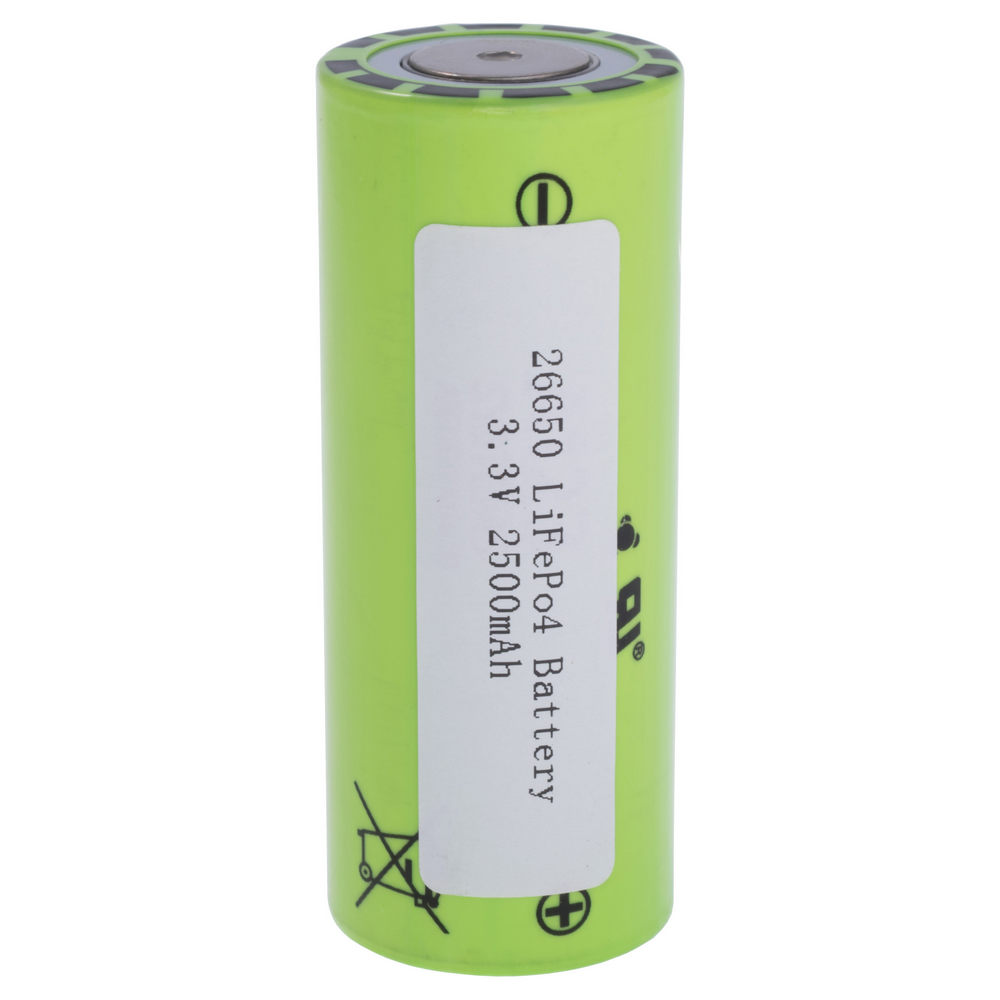 A123-26650 (LiFePo4, 3.3V, 2500mAh, Ток разряда: 40А) GEB