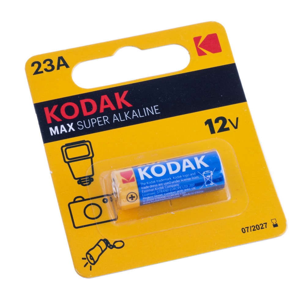 Батарейка A23 лужна 12V 1шт. Kodak MAX Батарейка A23 лужна 12V 1шт. Kodak MAX