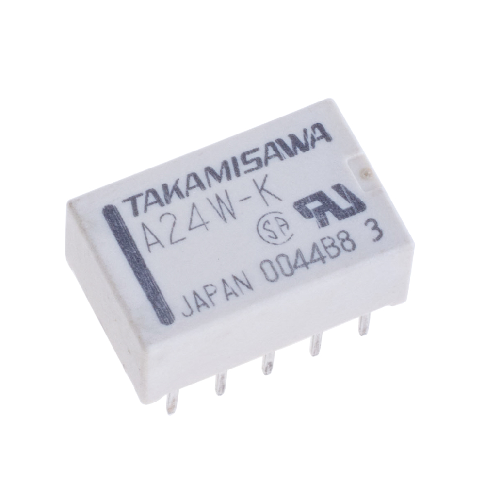 A-24W-K Electromechanical Relay 24VDC 2.88KOhm 2A DPDT (14x9x5)mm THT