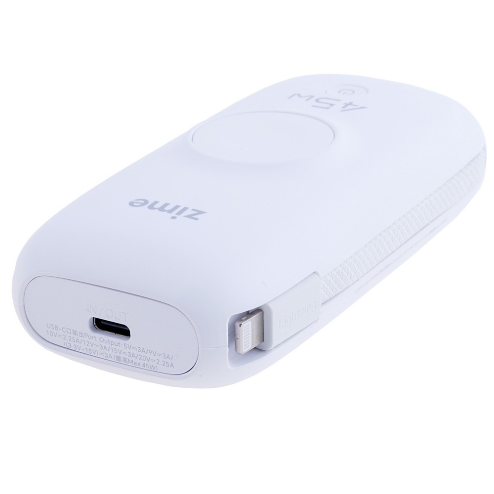 Power Bank A3 10000mAh 36Wh (5700mAh @ 5V/3A) 45W max White (zime)