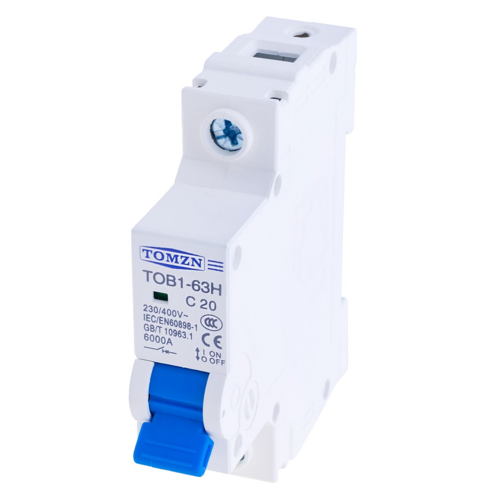1P AC MCB 230/400V TOB1-63H 20A(TOMZN)