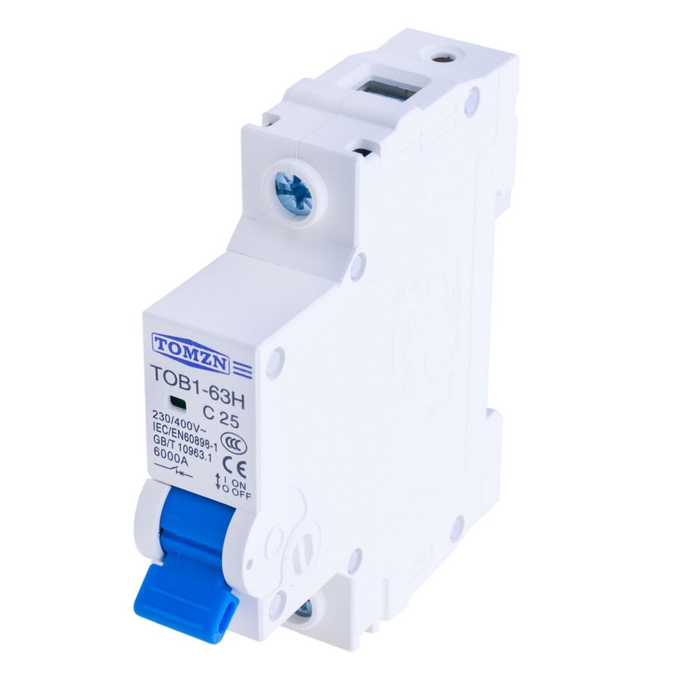 1P AC MCB 230/400V TOB1-63H 25A(TOMZN)
